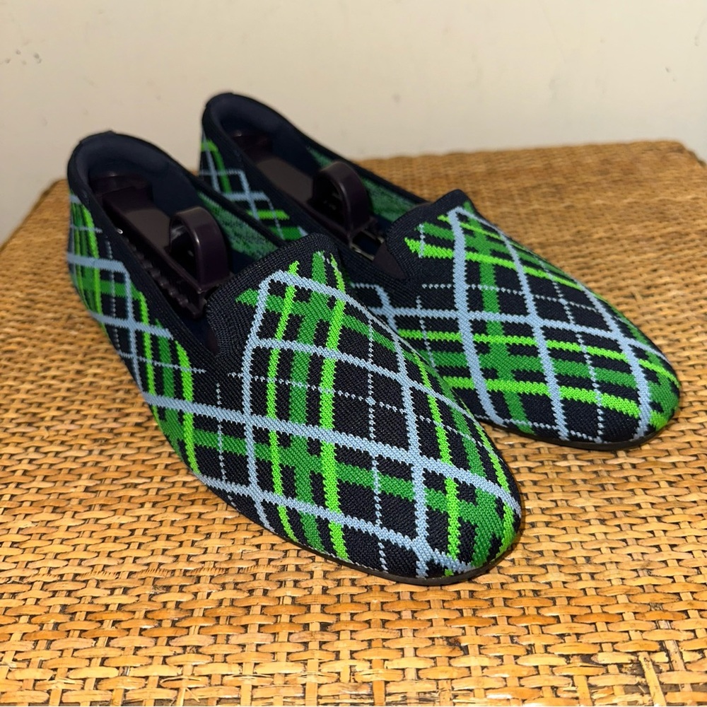 VIVAIA Palette Audrey Women’s Size 8.5 Round Toe Woven Knit Loafer Flats Green - Picture 2 of 12